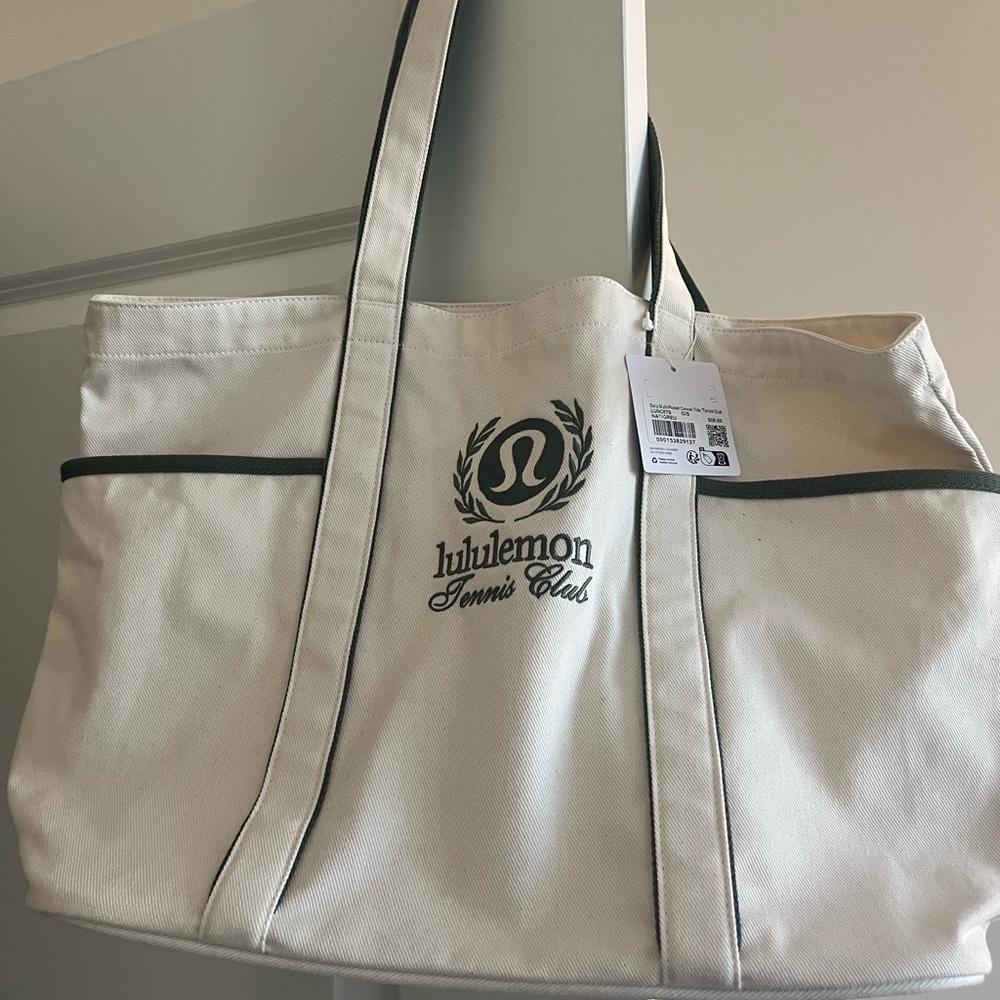 Lululemon Canvas “Tennis Club” Tote Bag